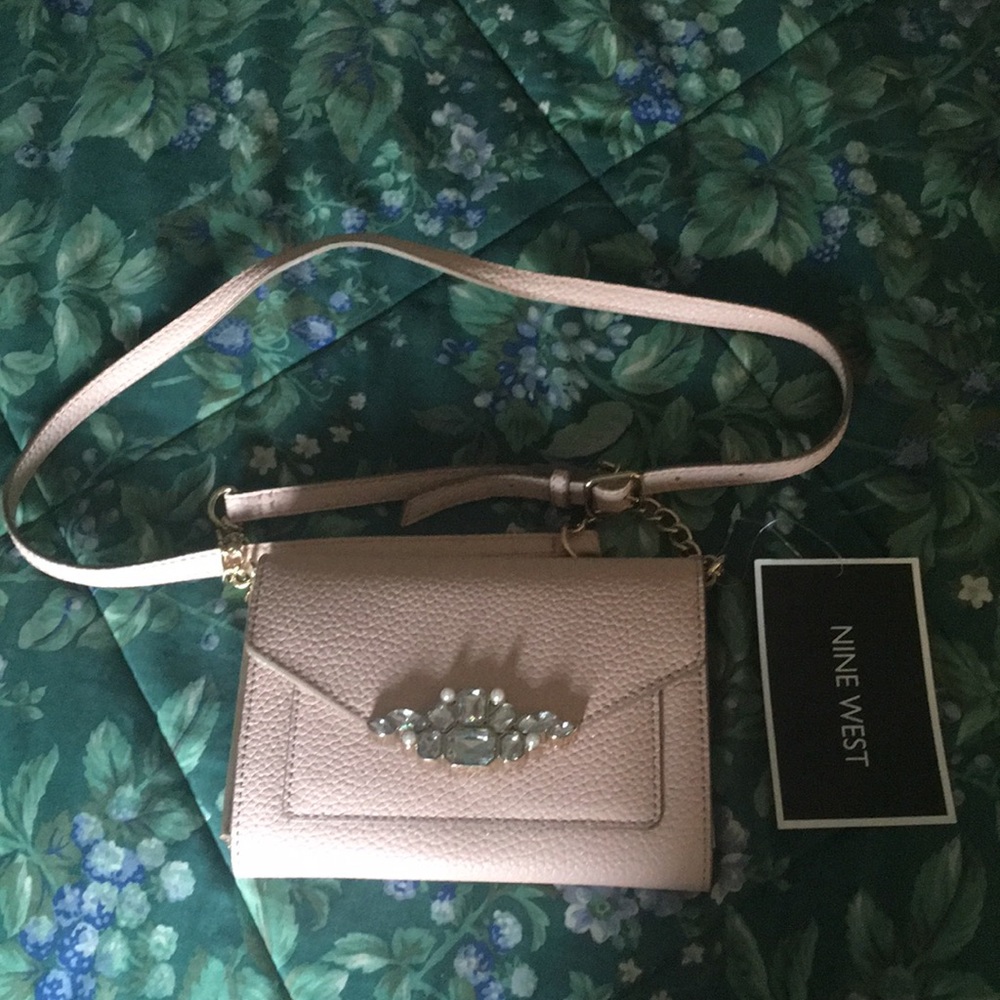 Nine West blush pink clutch